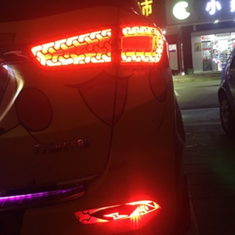 2Pcs Car Rear Tail Light Film Cover DIY Honeycomb Sticker Auto Decoration Decals