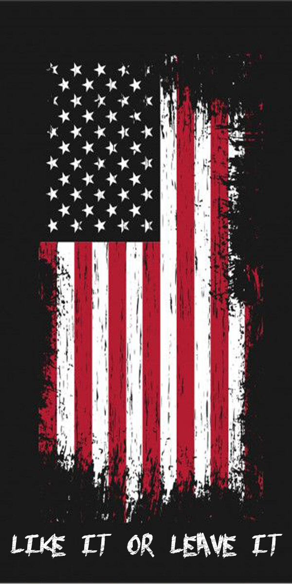 American Flag *Like it or Leave it* Grunge Patriot FJB Trump 2024 Sticker Decal