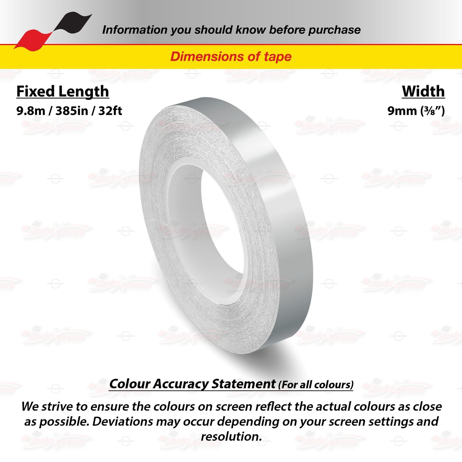 SILVER GRAY 3/8″ 9mm Roll PIN STRIPE Car Striping Line TAPE Decal Vinyl Sticker