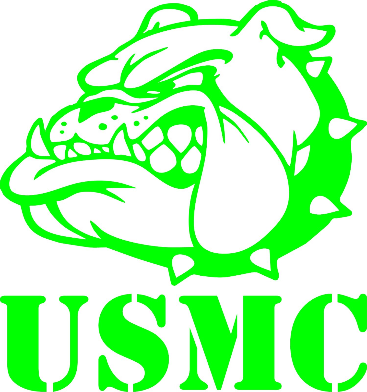 USMC Bulldog Marine Corp Marines Logo Vinyl Decal Multiple Colors and Sizes