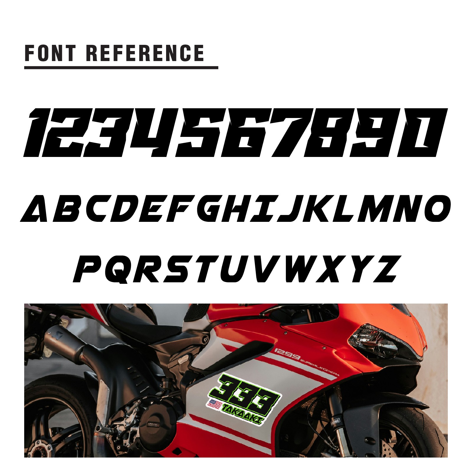 Number Name Flag Stickers 8 inch Height x1 For HPDE SCCA Car Side Doors & Bikes