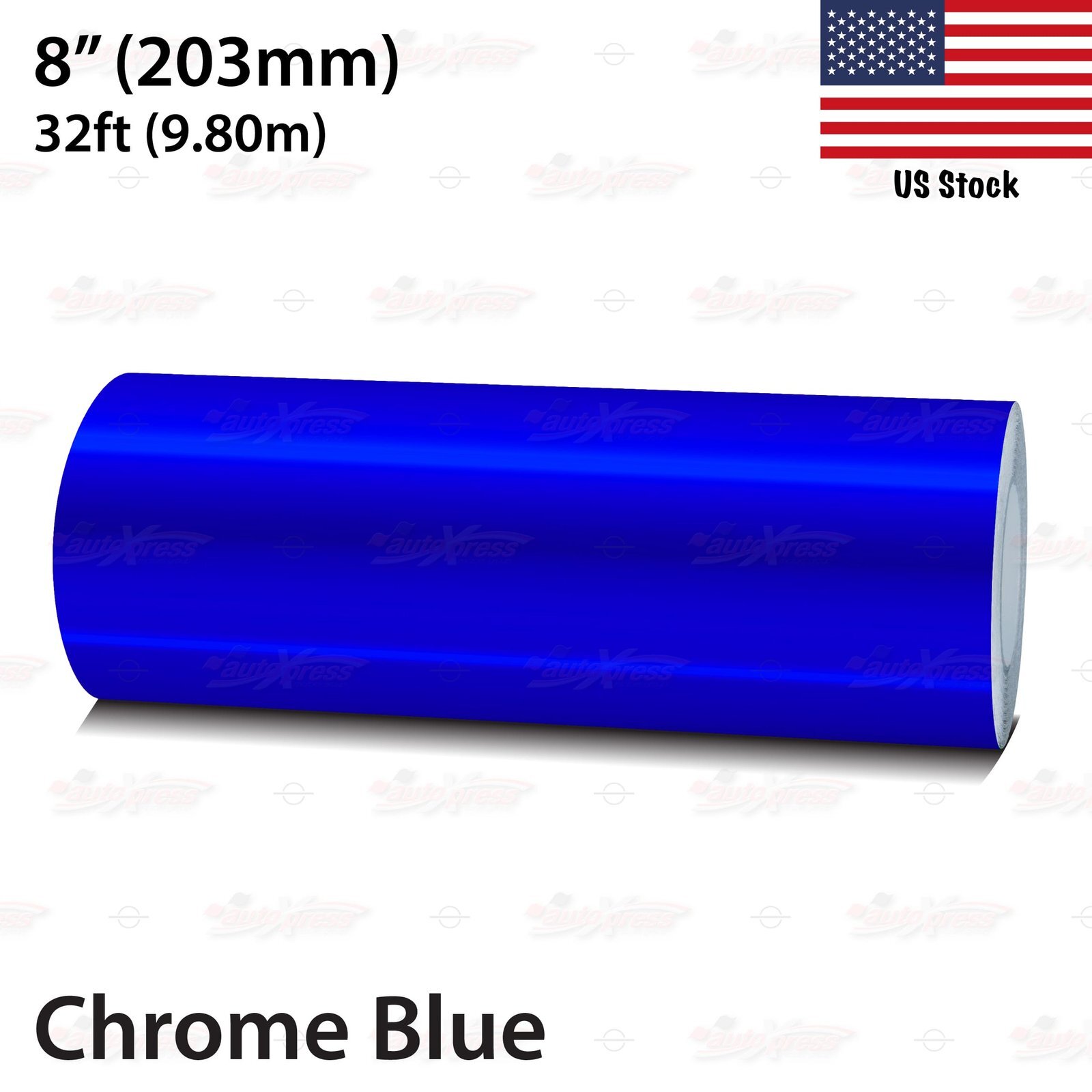 8″ Roll Vinyl Pinstriping Pin Stripe Line Tape Decal Sticker 203mm CHROME BLUE