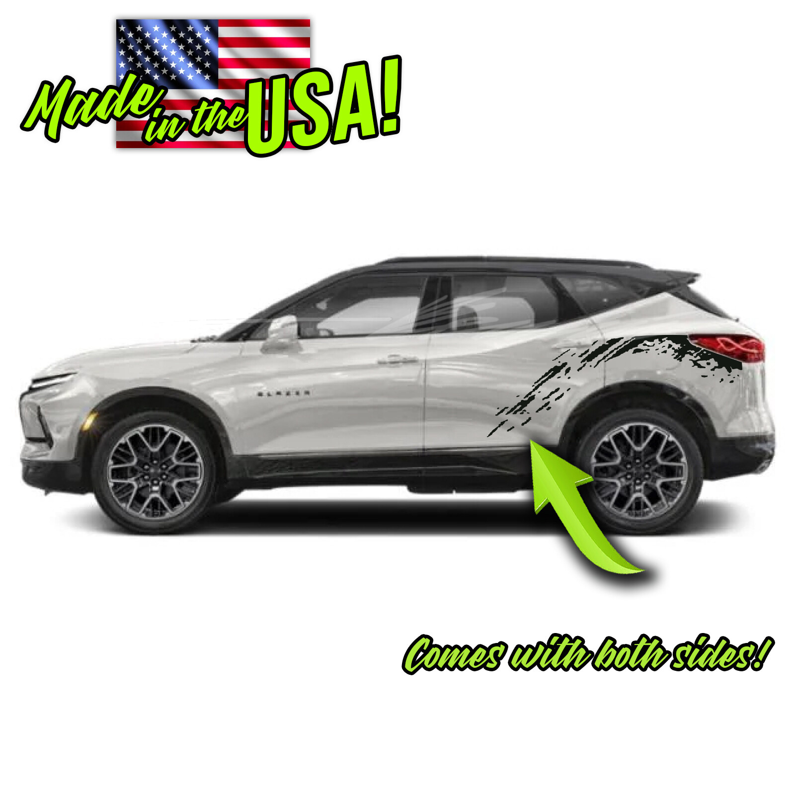 Side Mud Splash Splatter Racing Stripes 1 Fits Chevrolet Chevy 2020 & up Blazer