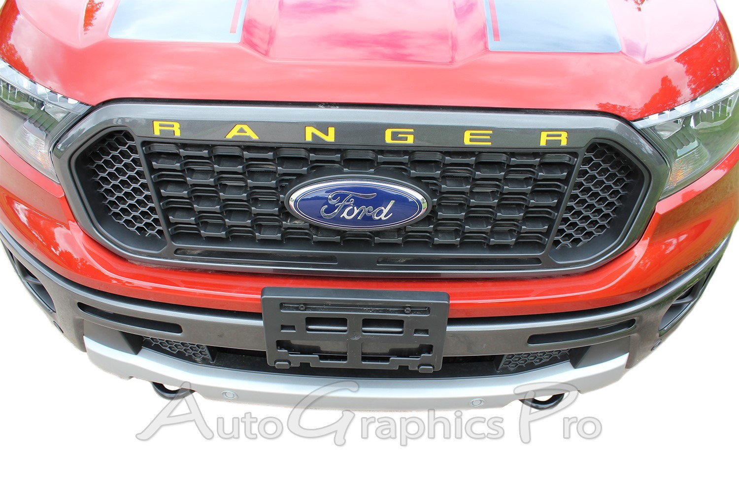 For 2019-2023 Ford Ranger | GRILL Decal Letters Text Stripes Vinyl Graphic