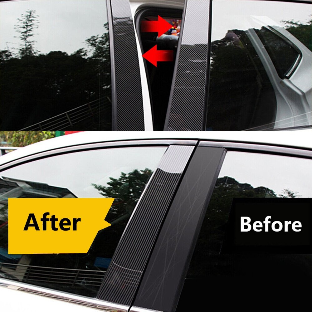 For Toyota Corolla Sedan 20-2022 5D Carbon Fiber Pillar Posts Door Trim 16Pcs H