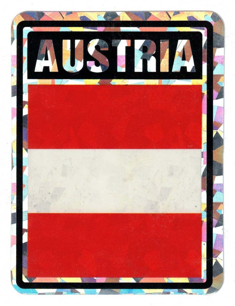 Pack of 2 Austria Plain Country Flag Reflective Decal Bumper Sticker DC-017