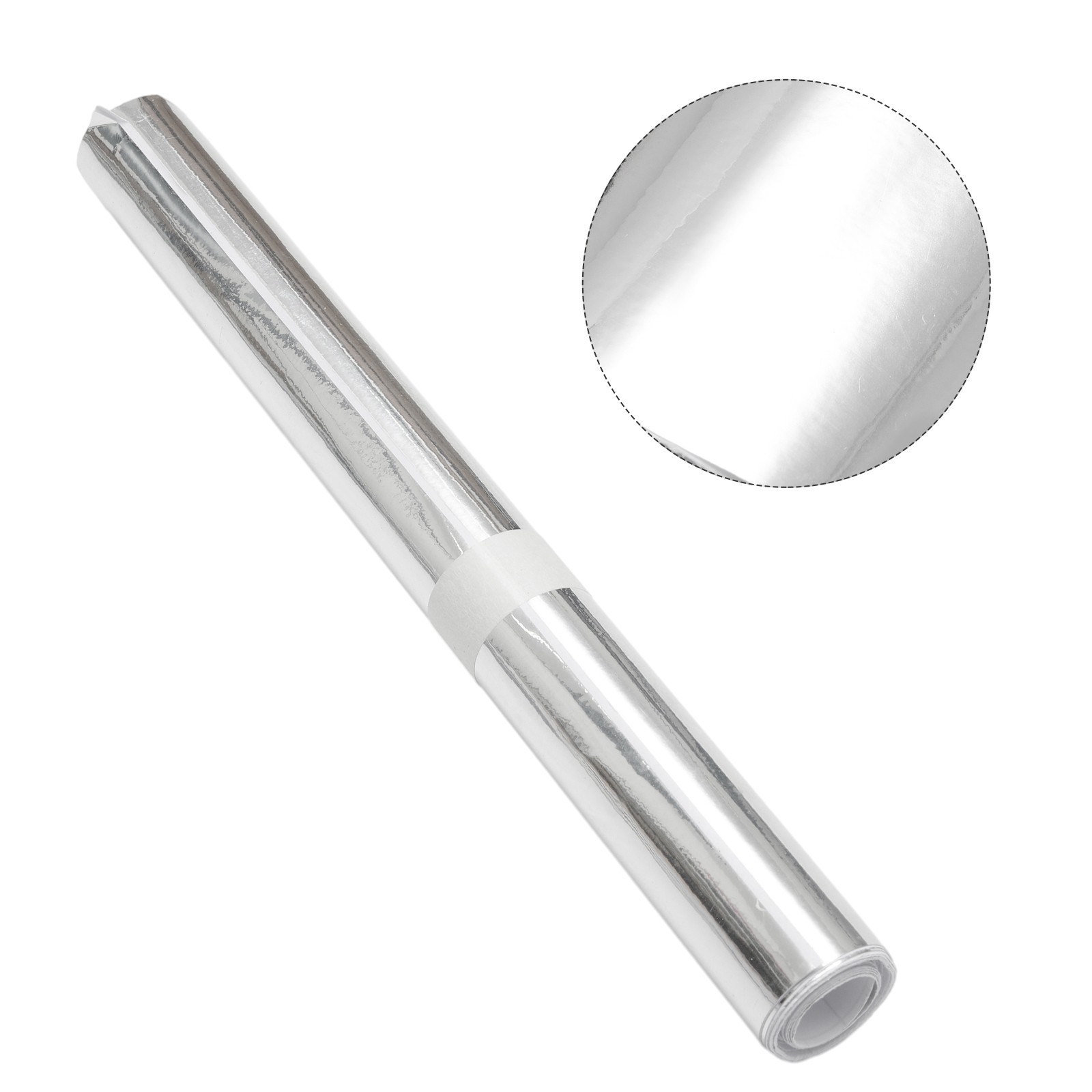 Silver Chrome Mirror Vinyl Wrap Film Roll Sheet Air Bubble 12 X 60 In