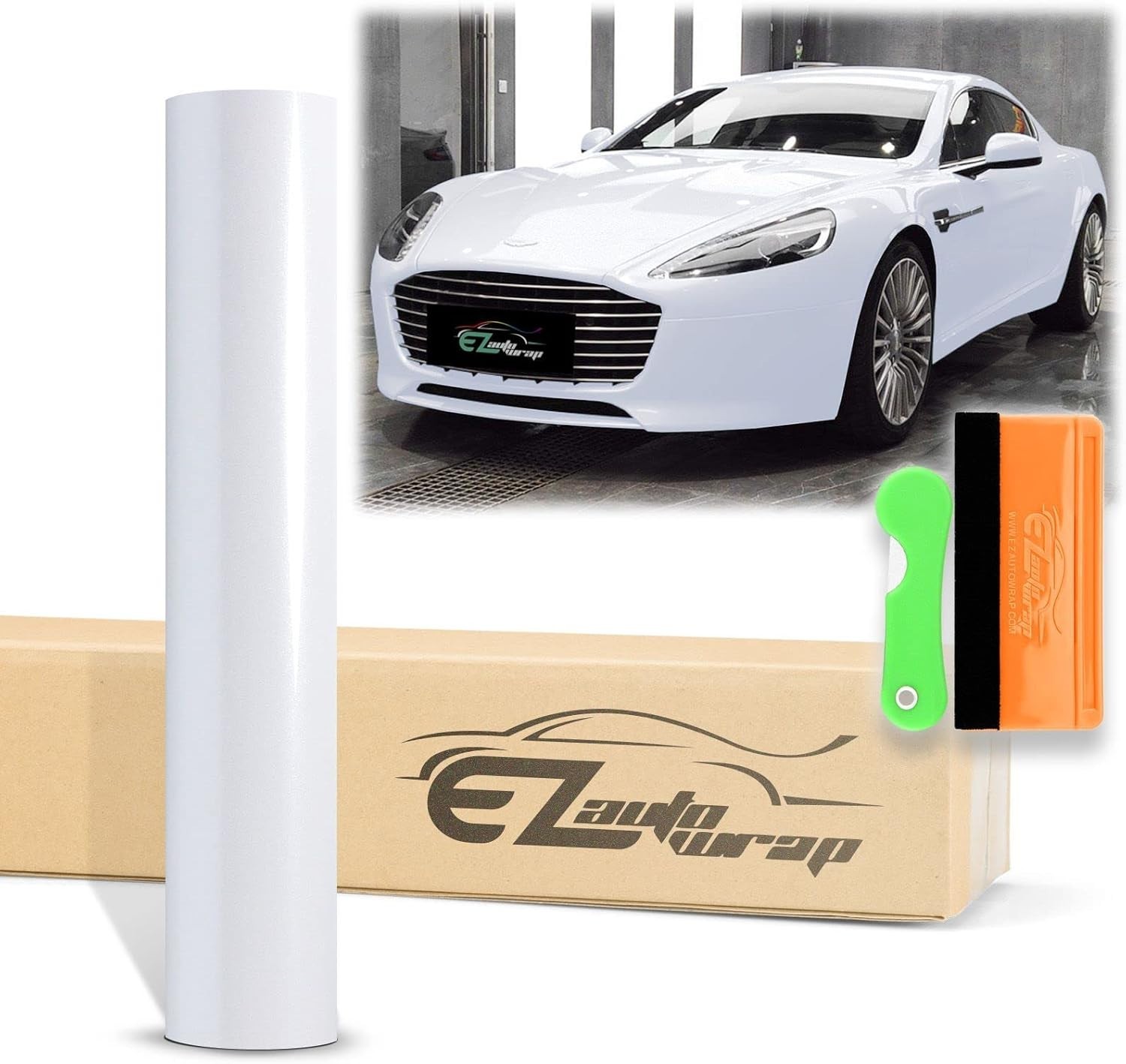 Waterproof & Flexible 12″x60″ Pearl White Vinyl Car Wrap – DIY Installer’s Dream