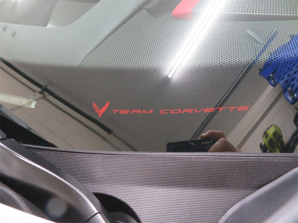 C8 Corvette TORCH RED ‘TEAM CORVETTE’ PLAIN BLANK VINYL INSERT! 2 IN X 7 IN