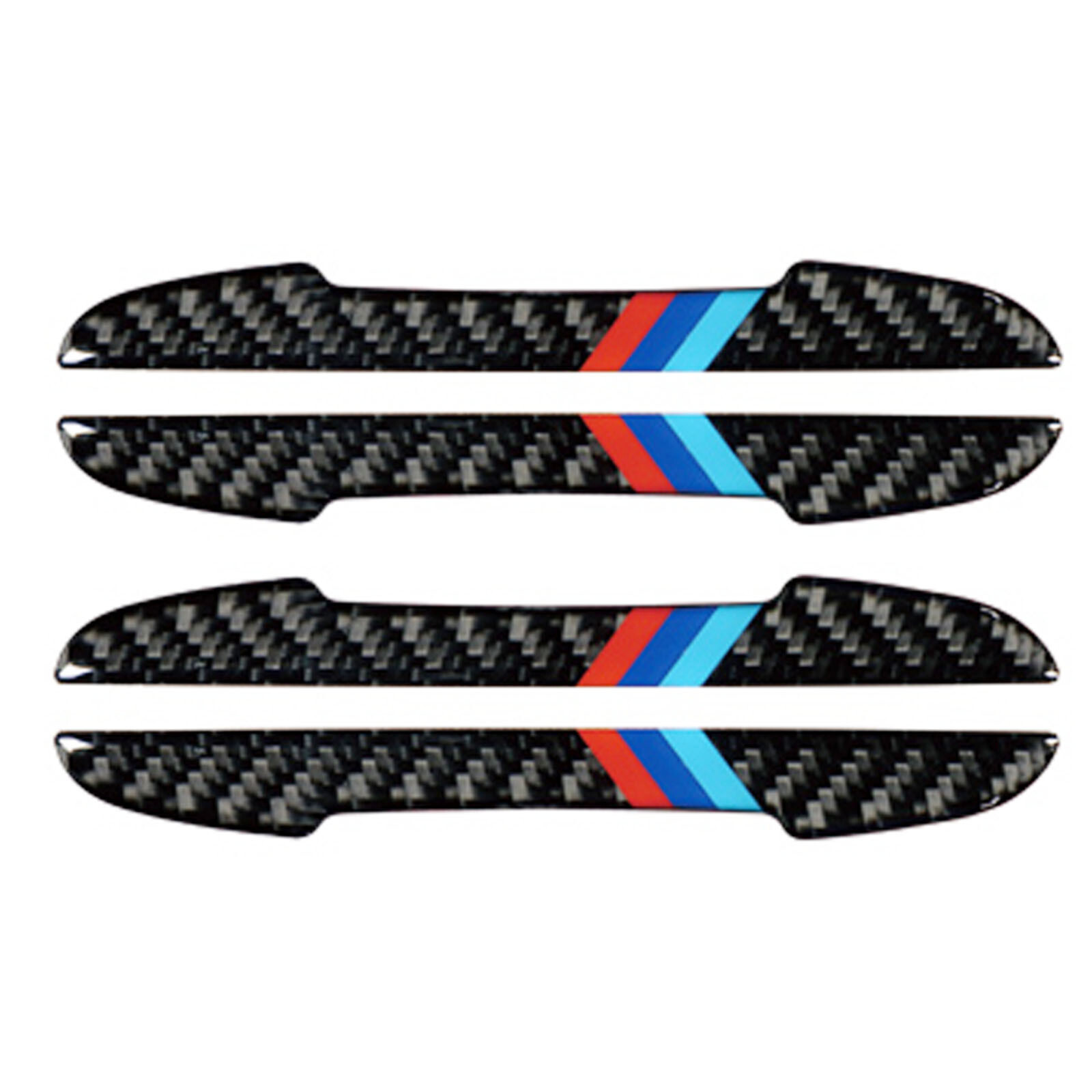 4x Car Door Anti-scratch Bumper Scuff Trim Stickers for BMW Carbon Fiber Look