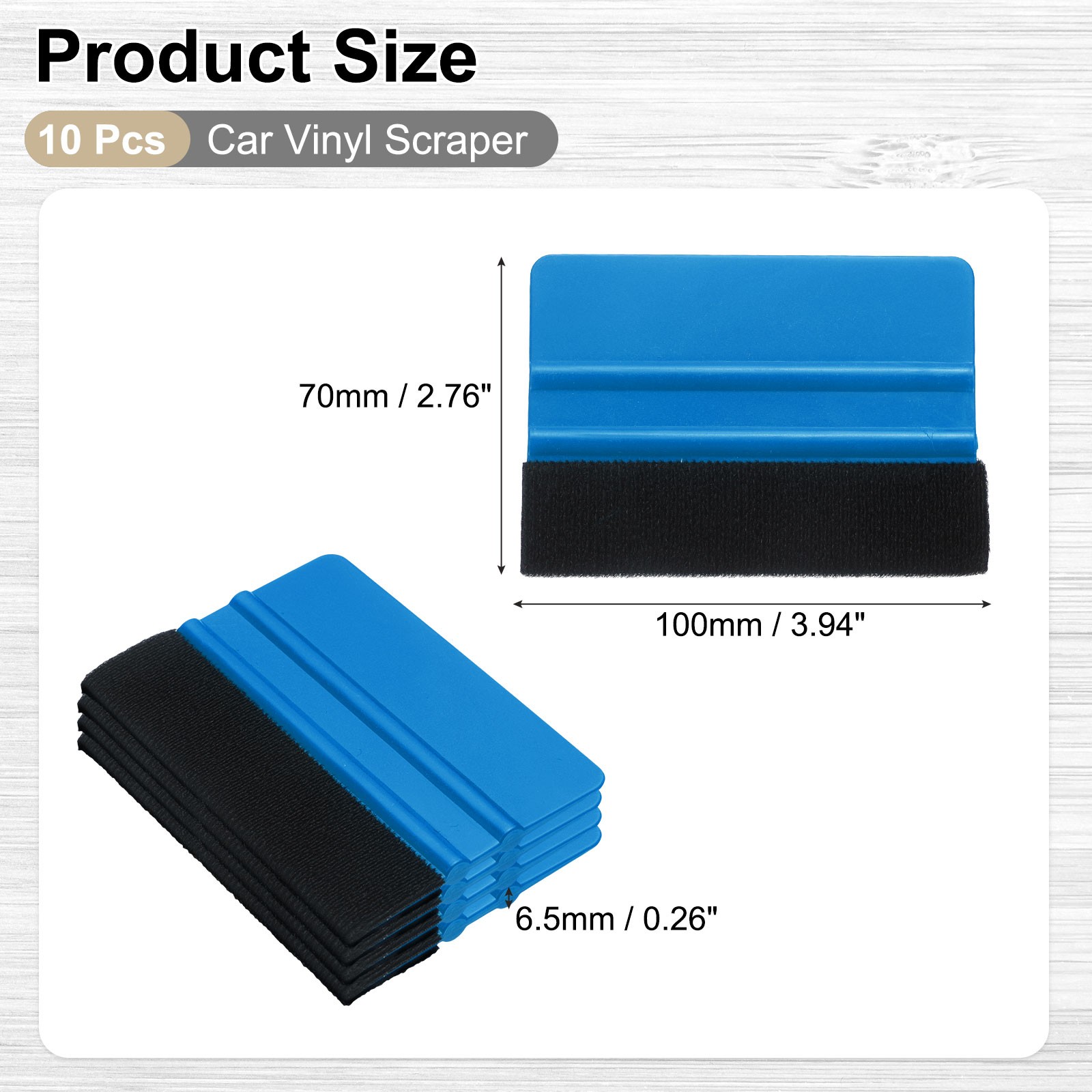 10pcs Car Vinyl Scraper 4 Inch Vinyl Squeegee for Car Window Tint, Blue