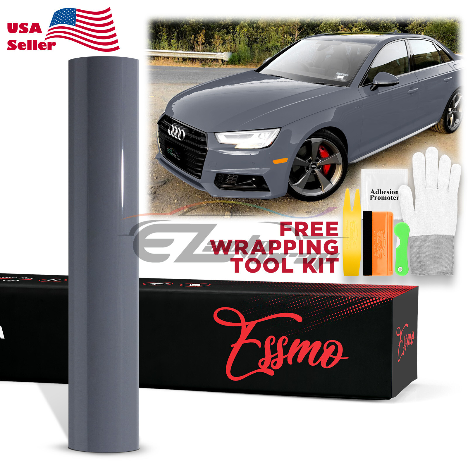 Color PPF Paint Protection Film Gloss Gunmetal Gray Car Paint Scratch Bra Wrap