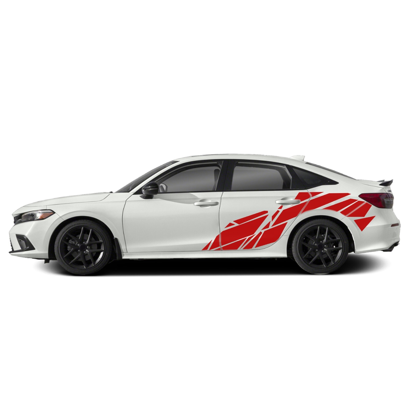 Back side geometric graphics stickers decal compatible with Honda Civic