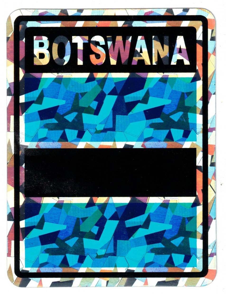 Pack of 2 Botswana Country Flag Reflective Decal Bumper Sticker DC-035