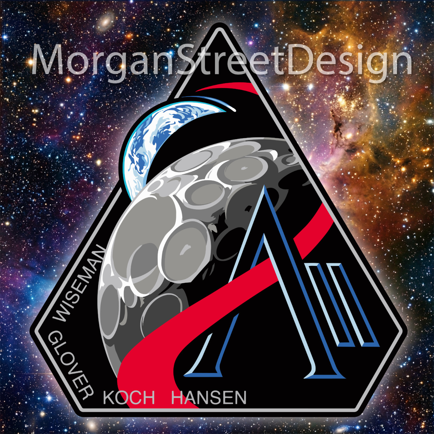NASA Artemis II Mission Logo Vinyl Decal Sticker – Moon Rocket Space Program