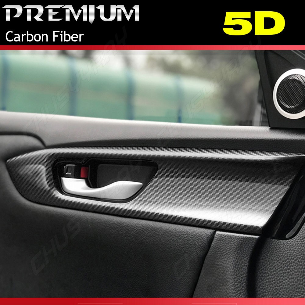 Premium Fibra De Carbono For Car Vinilo Para Autos Carros Negro 30*152 cm 5D