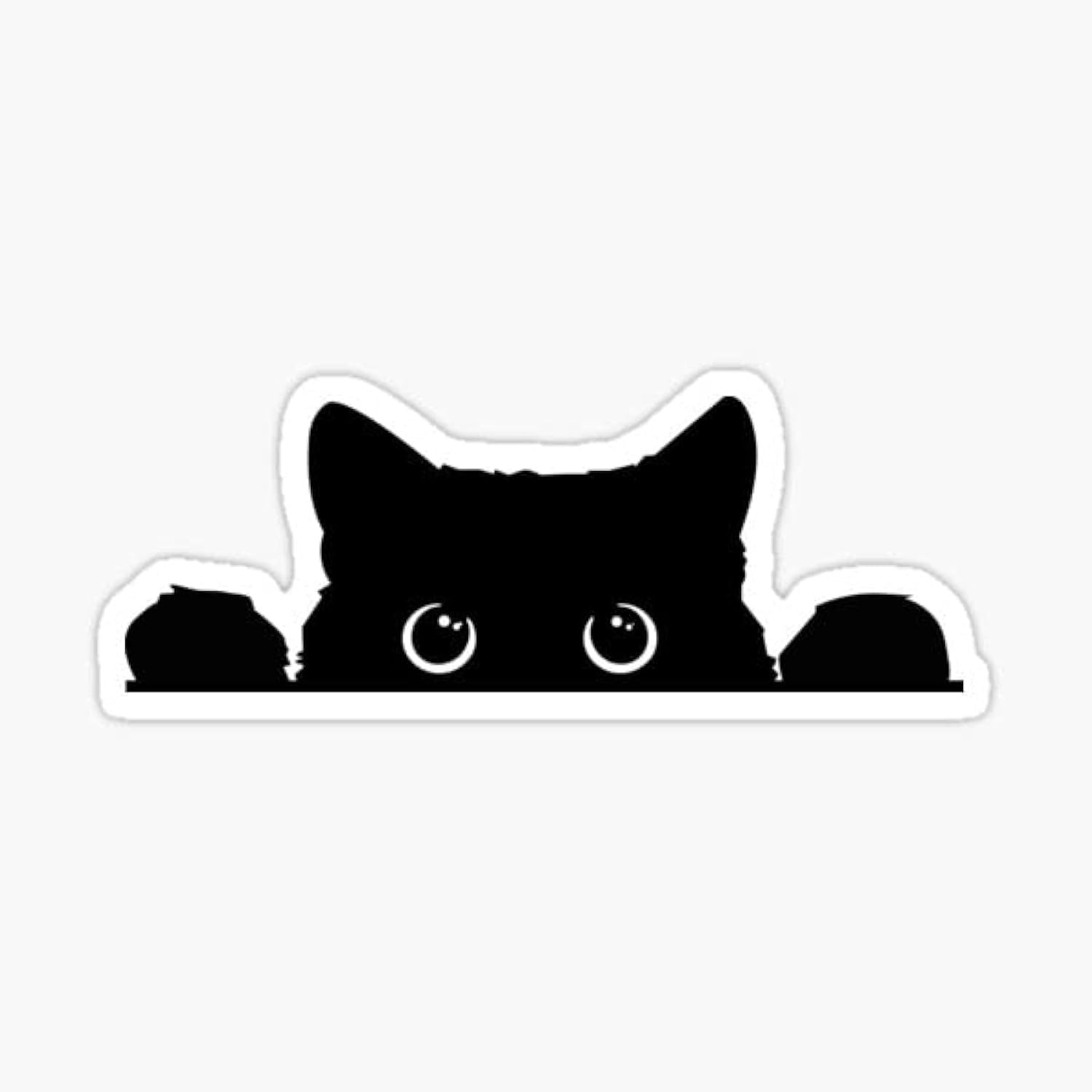 Peeking Sneaky Cat Vinyl Sticker – Waterproof Decal for Car, Laptop, Yeti 5 Inch