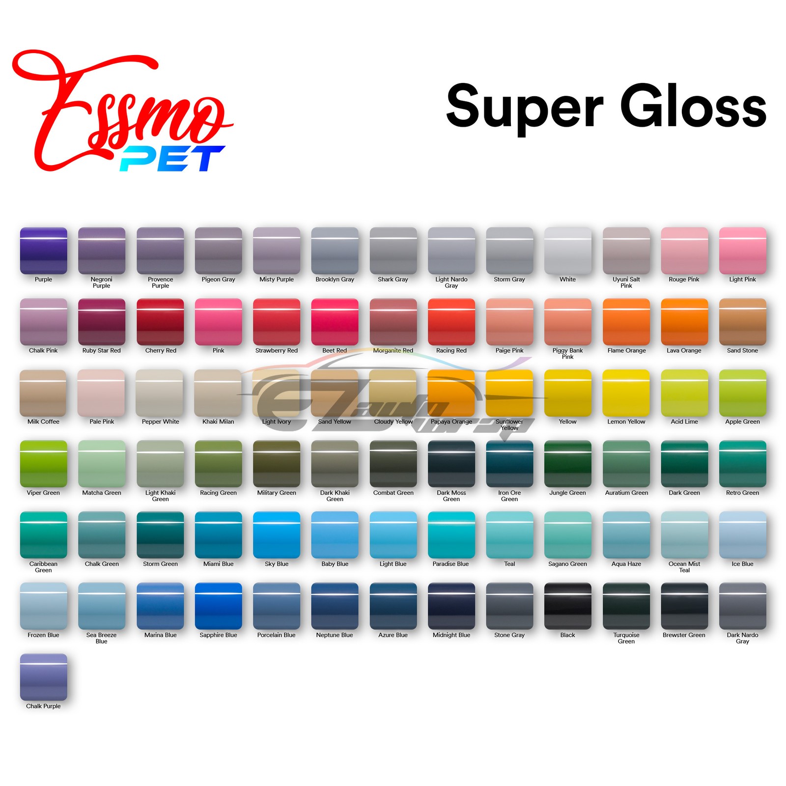 ESSMO PET Super Gloss Ocean Mist Teal Vehicle Vinyl Wrap Decal Glossy Like Paint