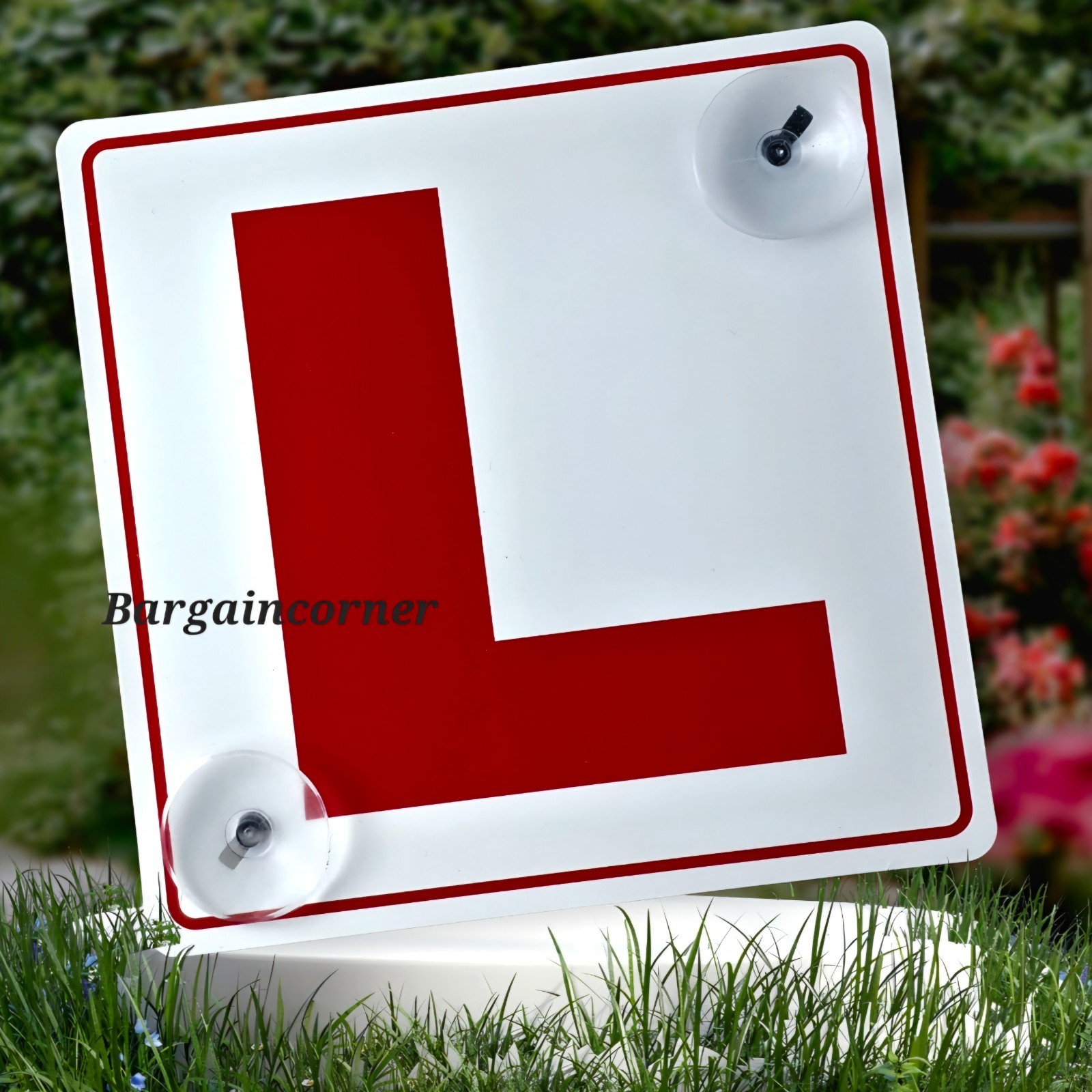 L PLATE SIGN Learner Driver Car Sign L Plate Advisory Sign With Suction Cup Hook