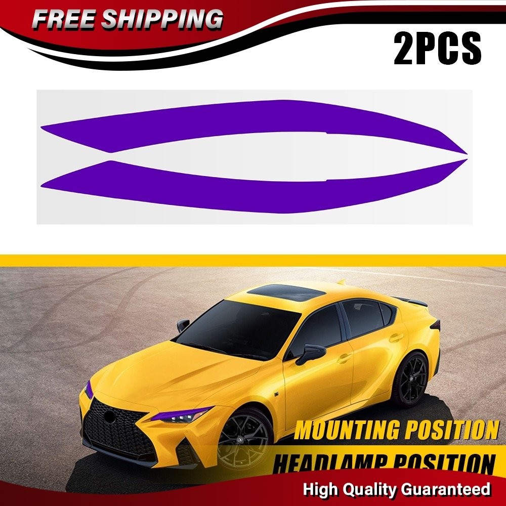 For 2021-2025 Lexus IS Purple Headlight DRL Headlamp Decal Tint Overlay Vinyl