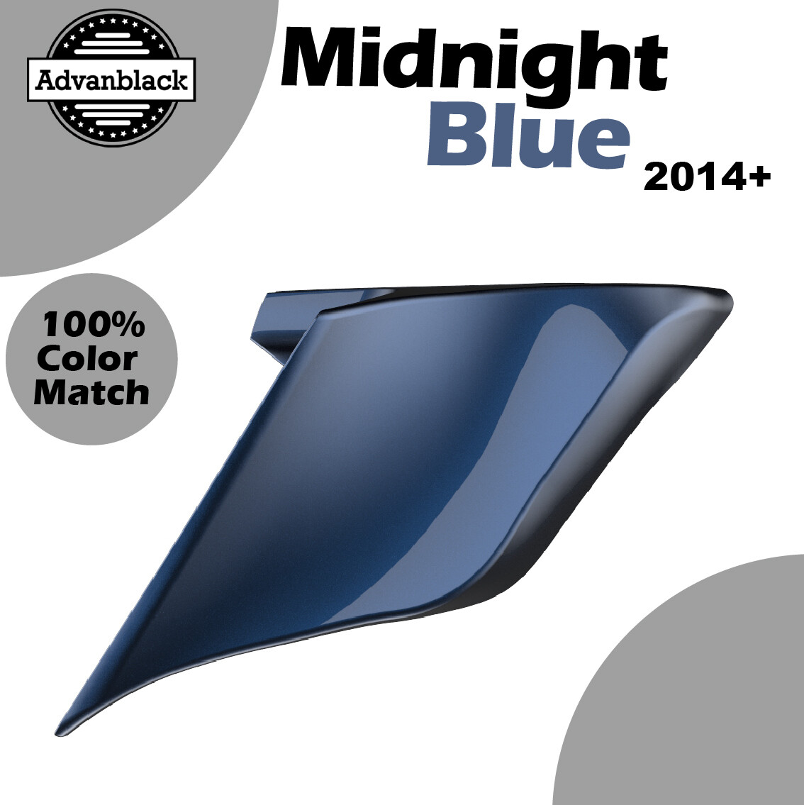 Midnight Blue Stretched Extended Side Cover Fits 2014+ Harley Street Road Glide