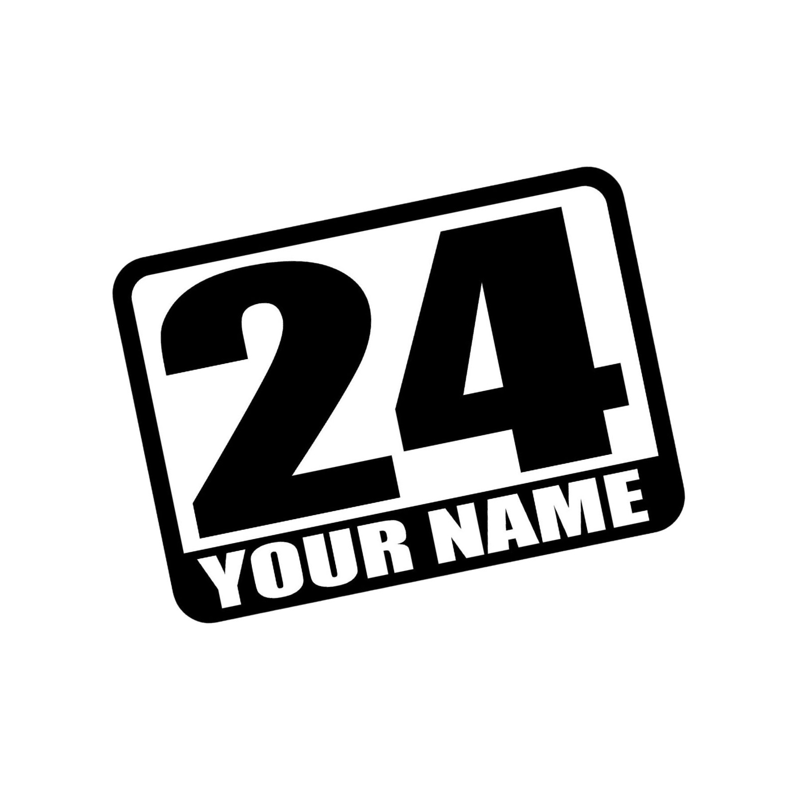 2x Racing Autocross Track Day Any Numbers Sticker Custom Car Door Name Vinyl UV