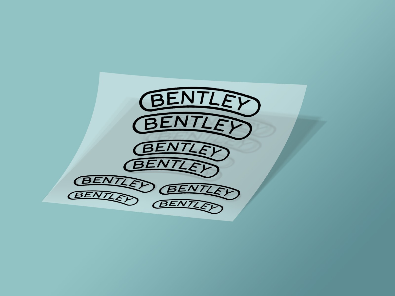 8pcs Bentley Caliper Decal Stickers, Die-Cut Vinyl Decal Sticker