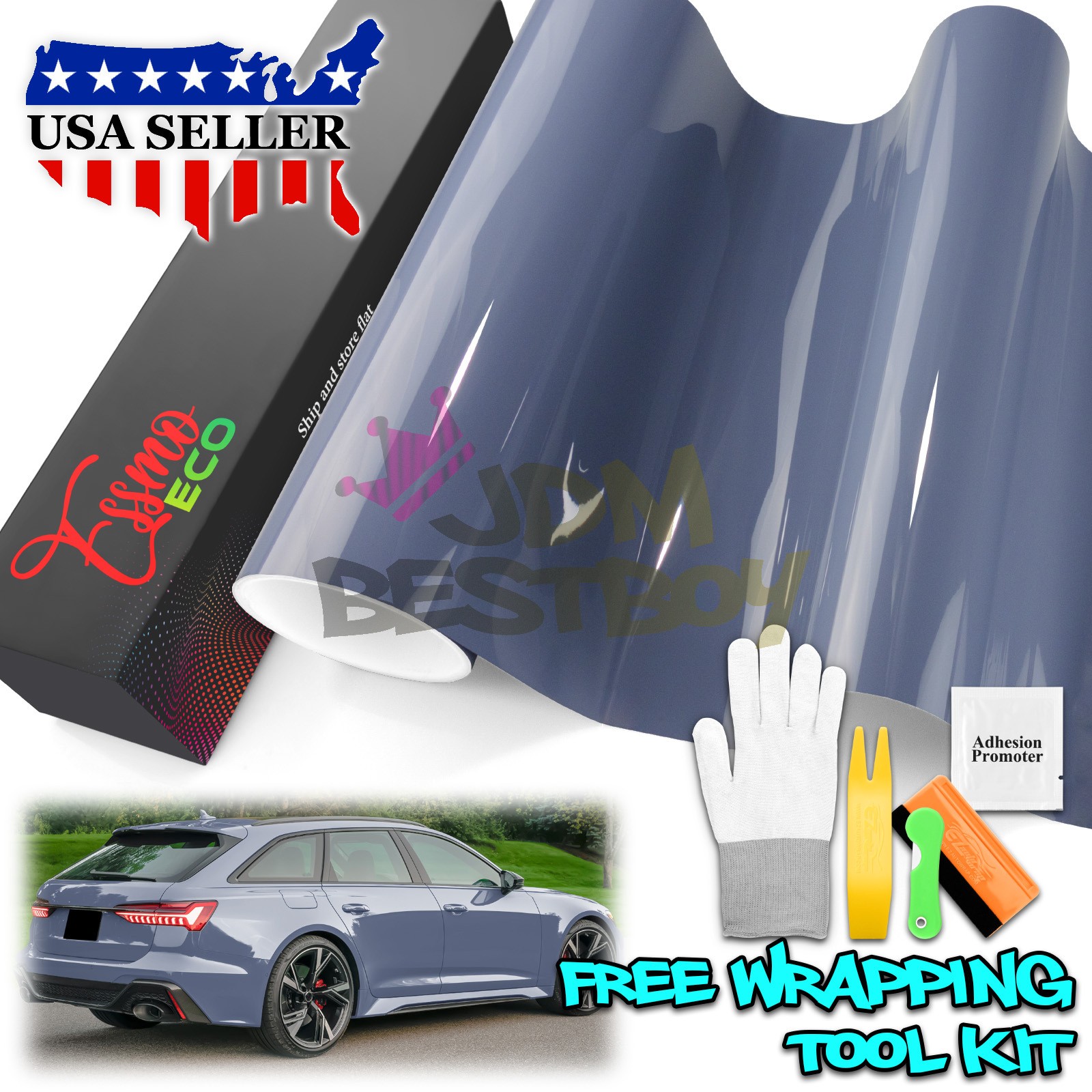 2FTx5FT PPF Space Gray Gloss Color Vinyl Paint Protection Film Scratch Car Wrap
