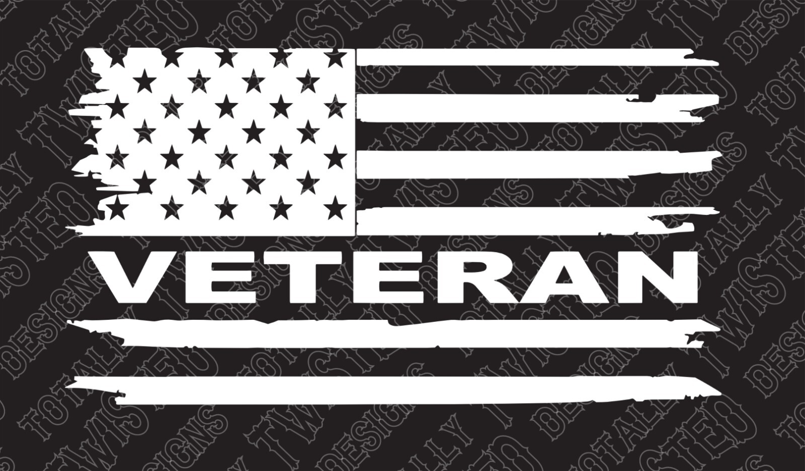 Veteran Distressed American Flag vinyl decal sticker Car Truck patriotic
