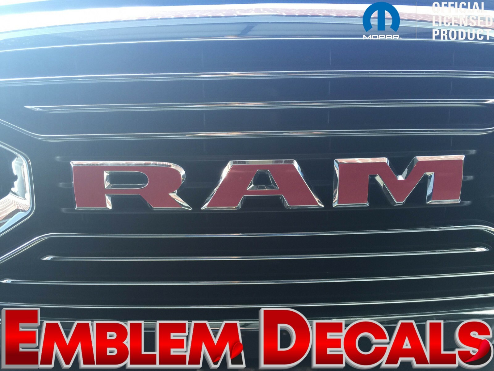 RAM 1500 SPORT Grill Emblem Decals 2018