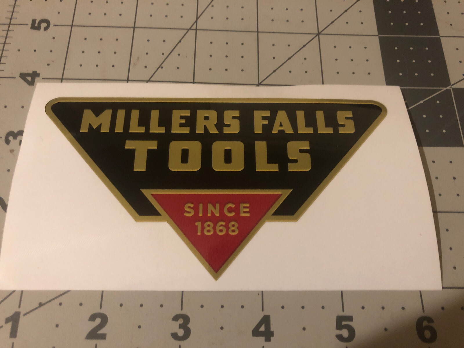 Millers Falls Tools Since 1868 U.S.A. Decals reproduction 5” Wide