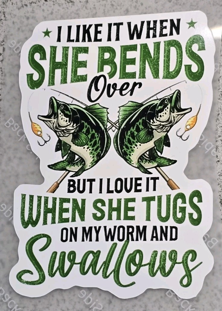 Funny Fishing Vinyl Decal