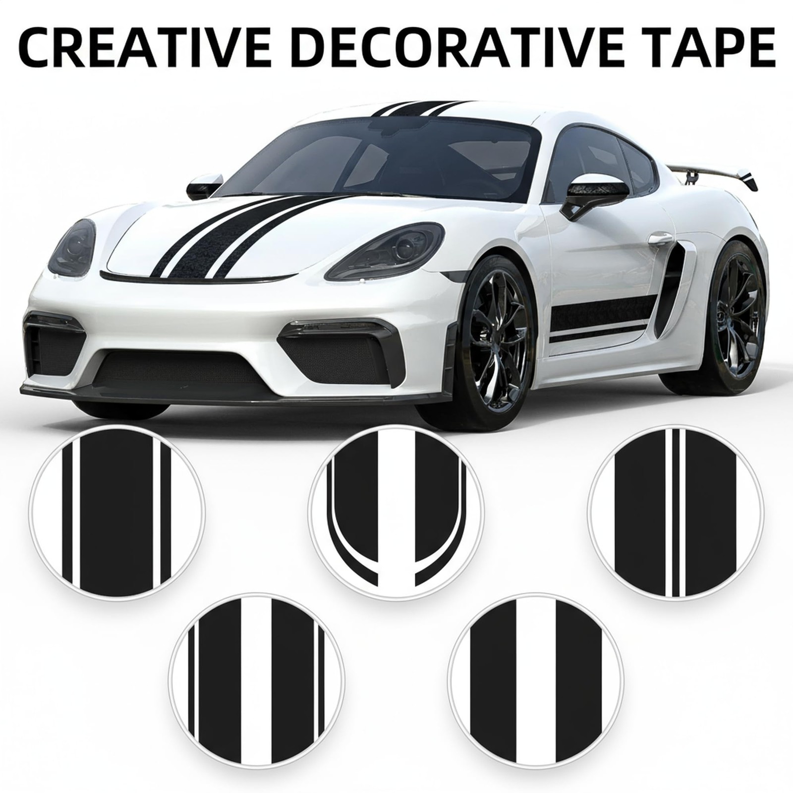 Matte Black Vinyl Wrap Tape Roll, 2 Inch x 30ft Self-Adhesive Black Out Chrom…