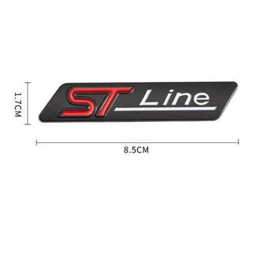 3D Metal ST Line Rear Trunk Badge Emblem Sider Fender Sticker for Ford Stline