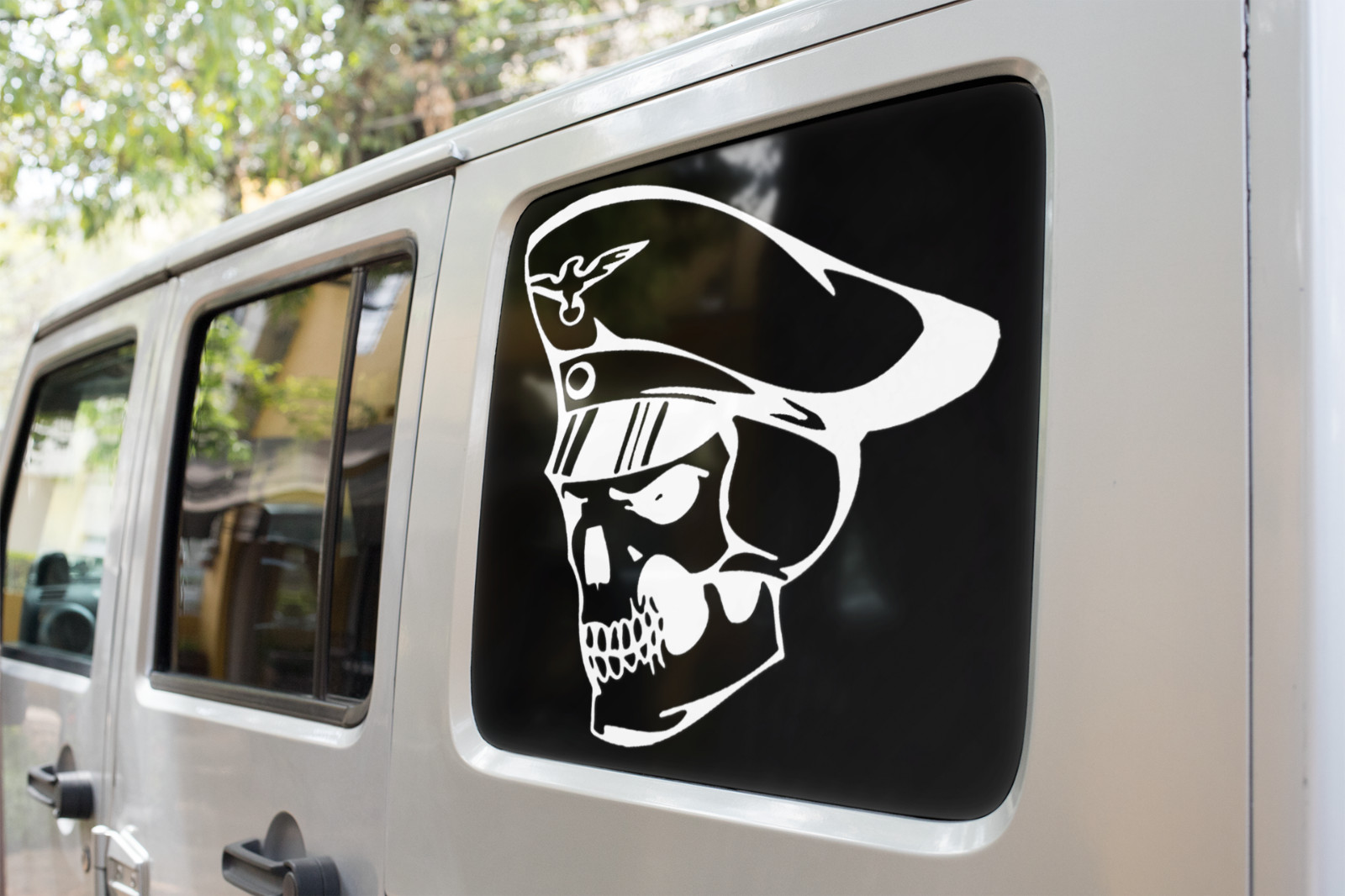 SKELETON PILOT Hat Car Window Vinyl Decal Large Bumper Sticker Multiple Sizes