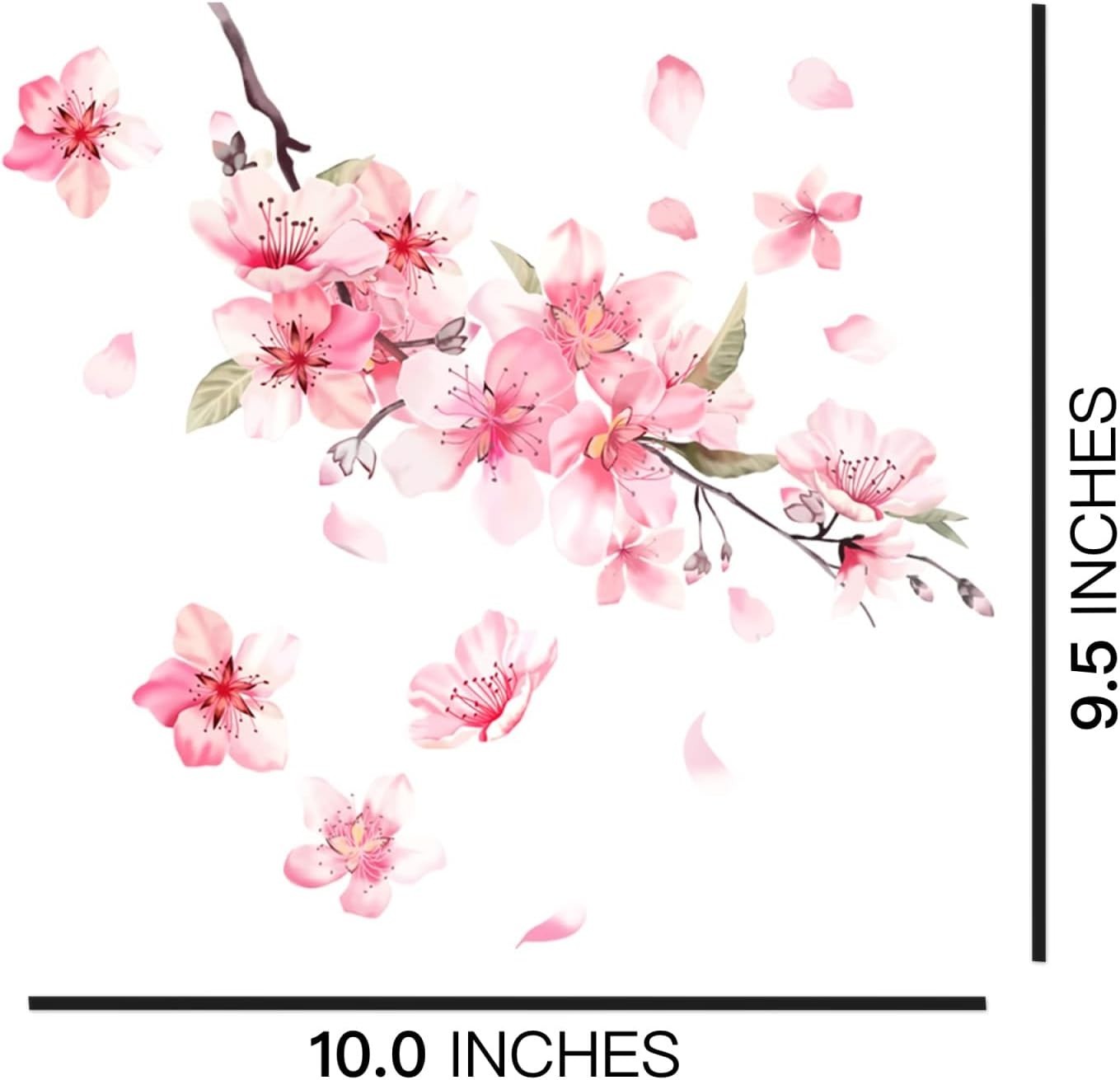 Chic Pink Cherry Blossom Bumper Sticker – Fade-Resistant Vinyl for Cars & Bikes