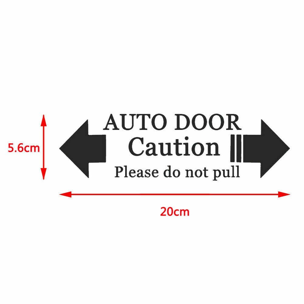 Eye Catching Auto Door Caution Please Do Not Pull Decal Easy to Install!