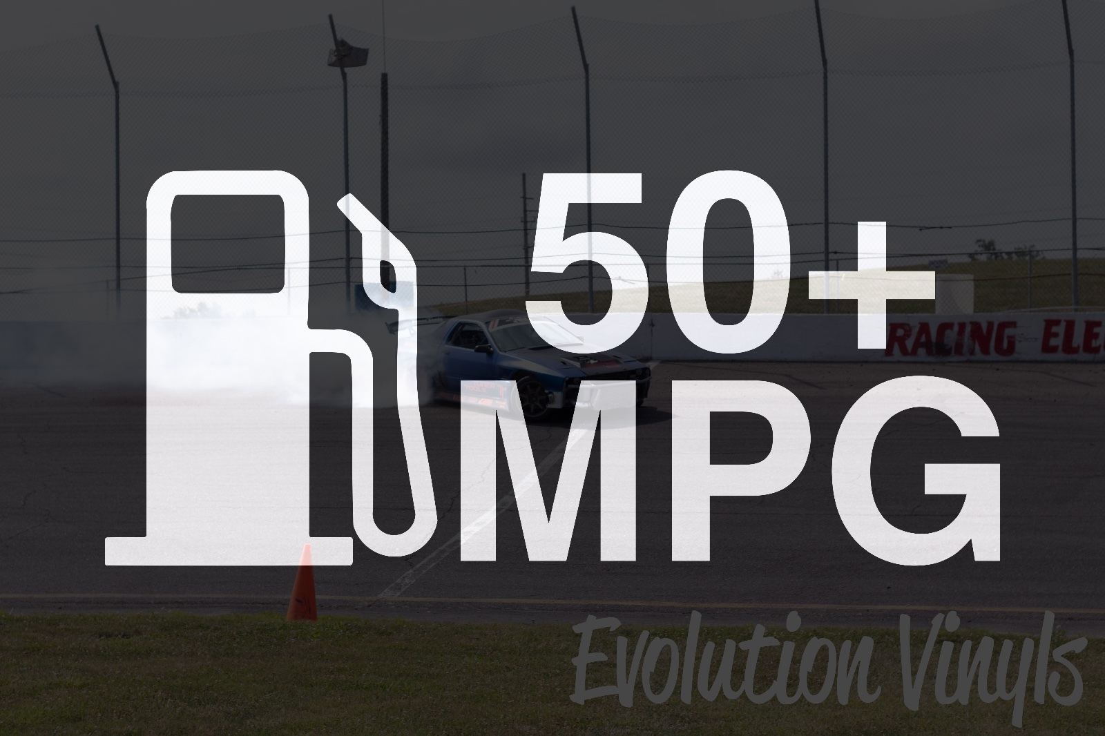 50+ MPG Sticker Decal V1 – JDM Lowered Static Stance Low Drift Slammed Racing