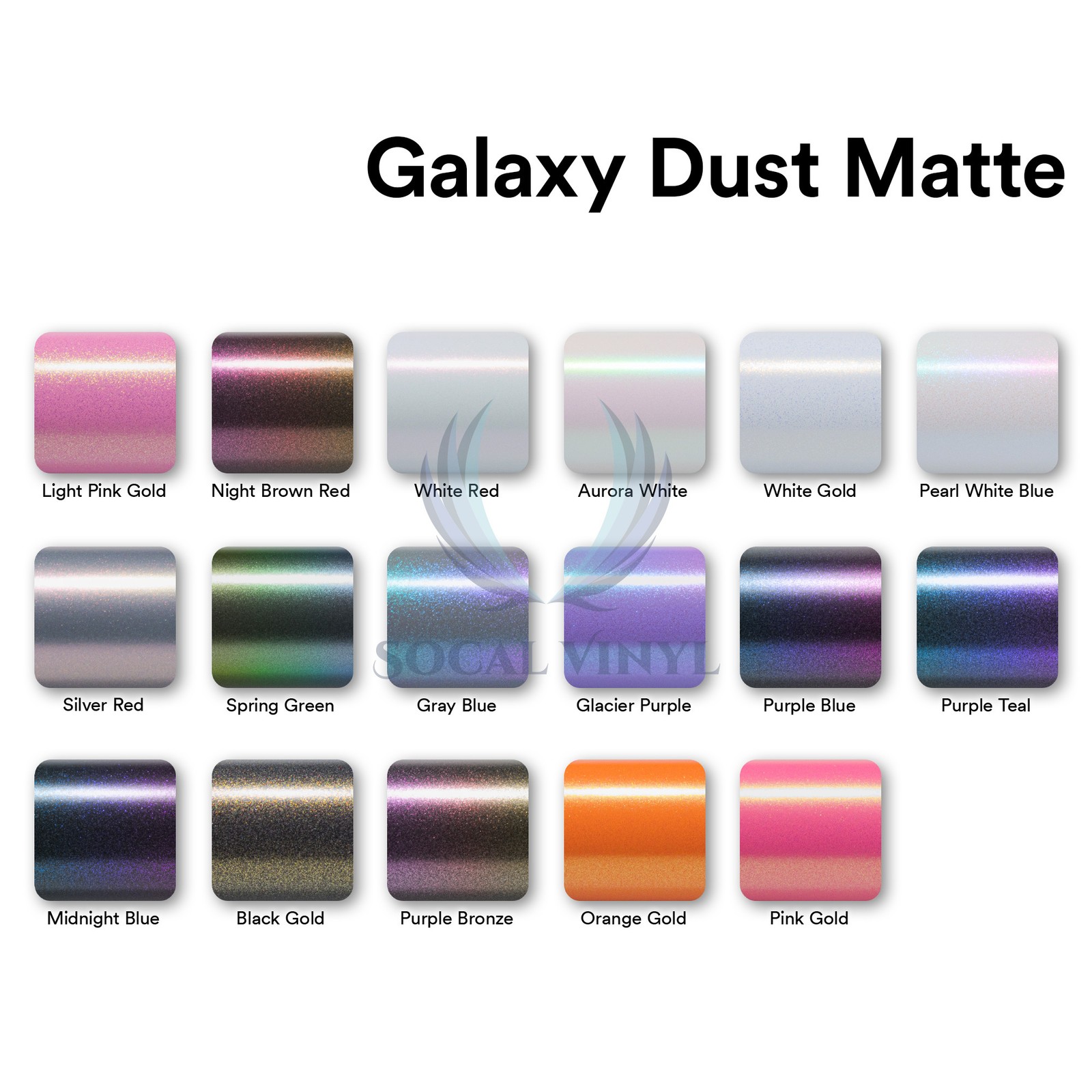 Galaxy Dust Matte Purple Bronze Metallic Sticker Decal Vinyl Wrap Sheet Film DIY