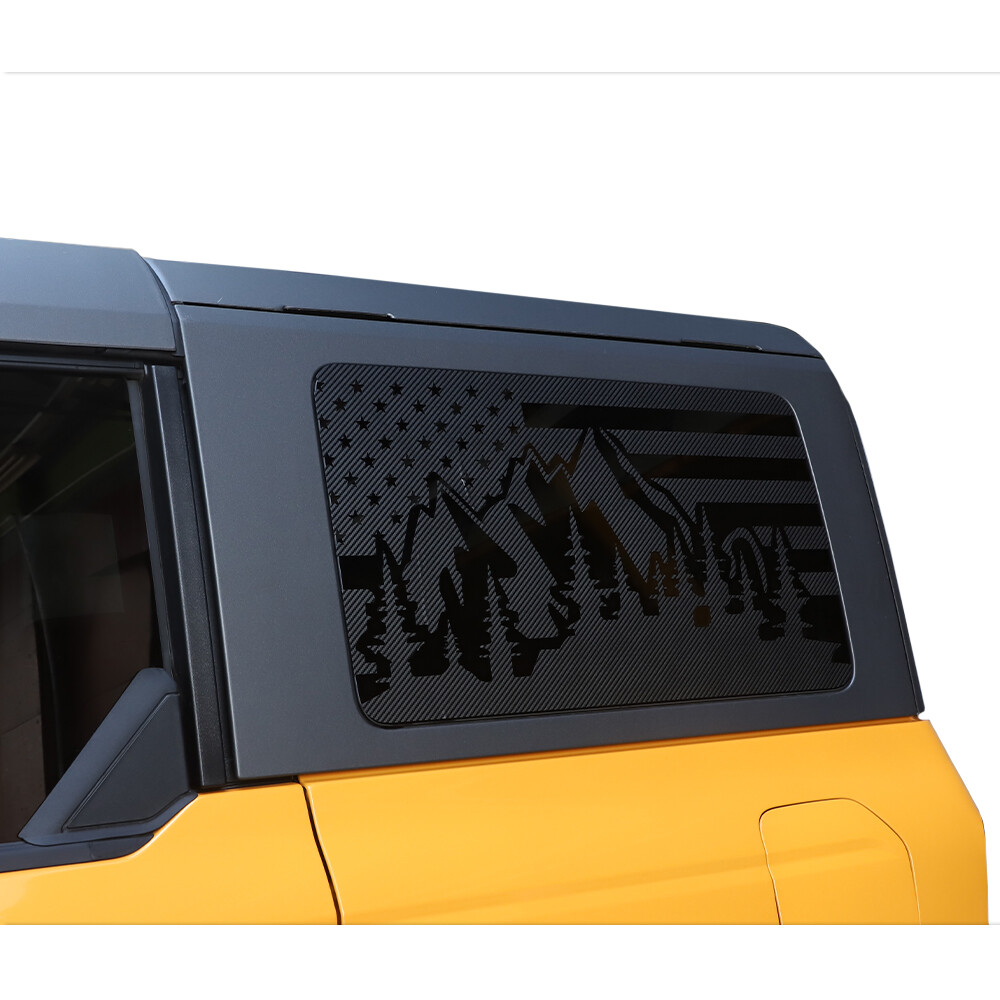 2x Rear Window Glass Sticker Vinyl Decals Cover Exterior Accessories For Bronco