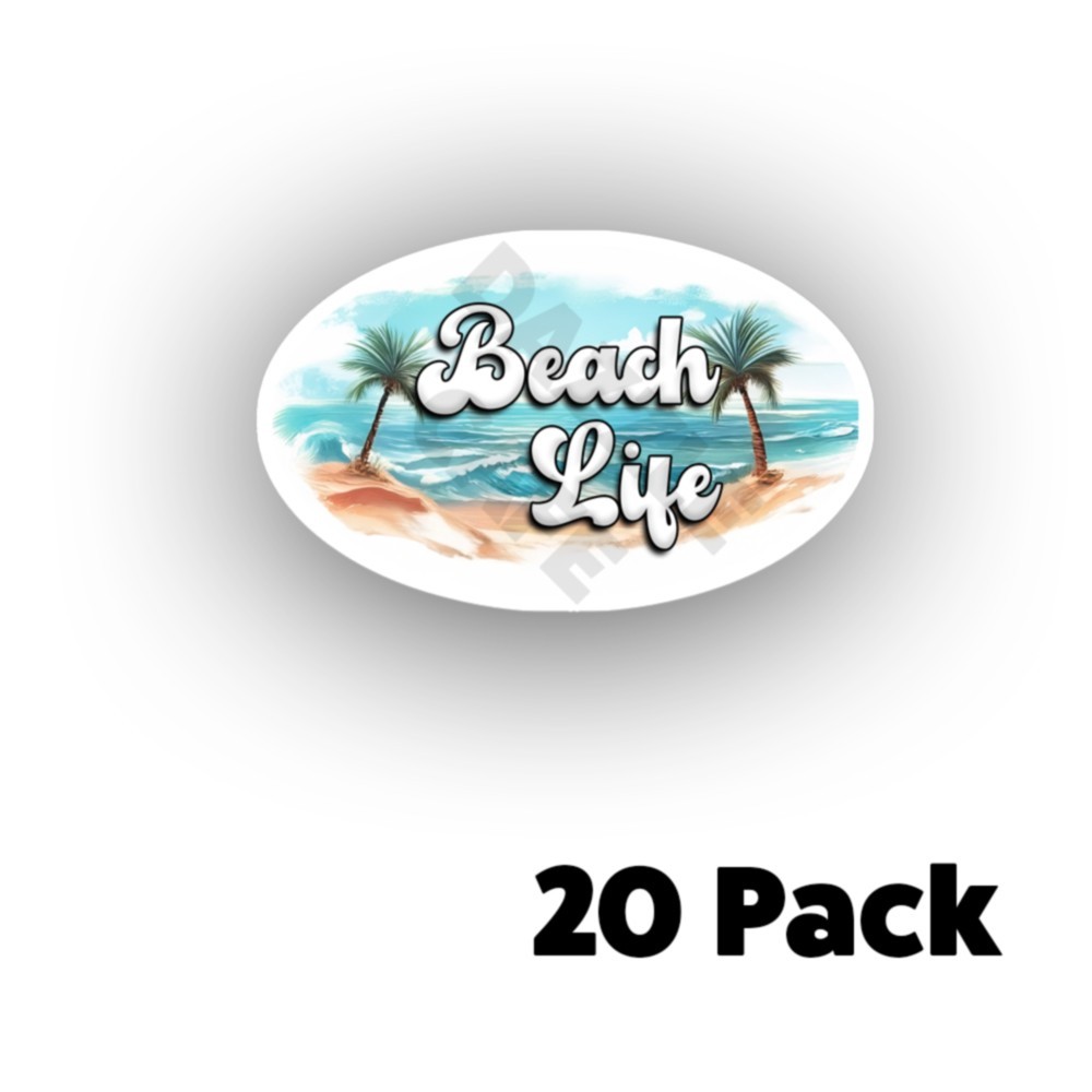 Beach Life DECAL STICKER Beach Bum USA MADE TRUCK HELMET VEHICLE CAR MULTI PACK