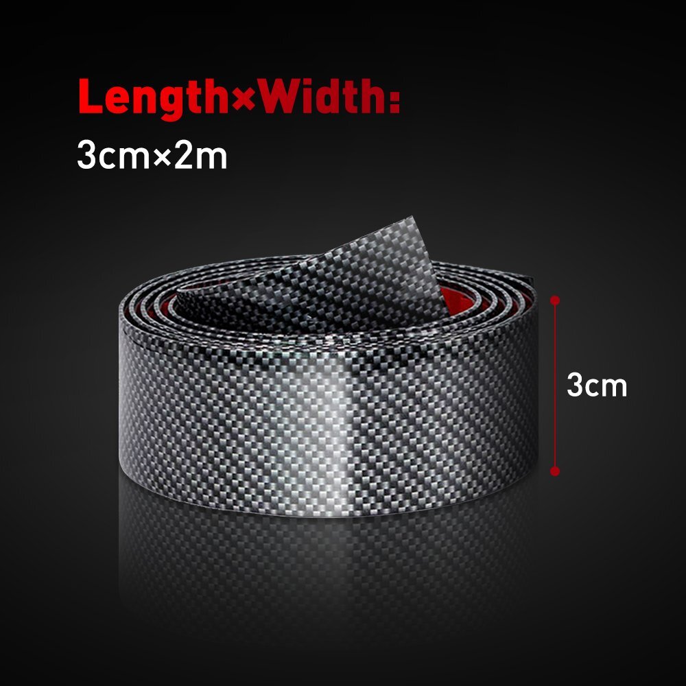 Carbon Fiber Vinyl Car Door Sill Scuff Cover Plate Sticker Protector Accessories