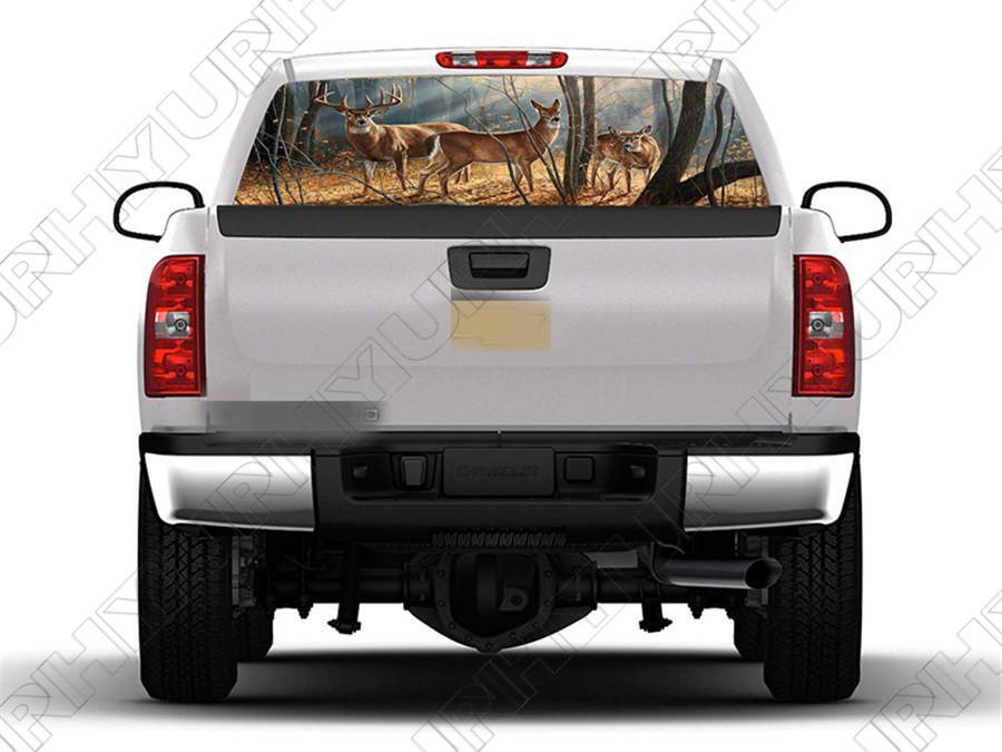 Rear Window Graphic Decal Forest Animals Deer Window Sticker for Truck suv Jeep