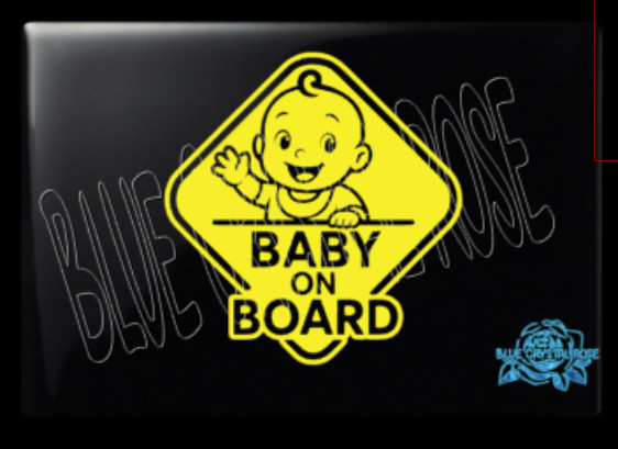 BABY ON BOARD VINYL WINDOW DECAL SITICKER PEGOTE PEGATINA *