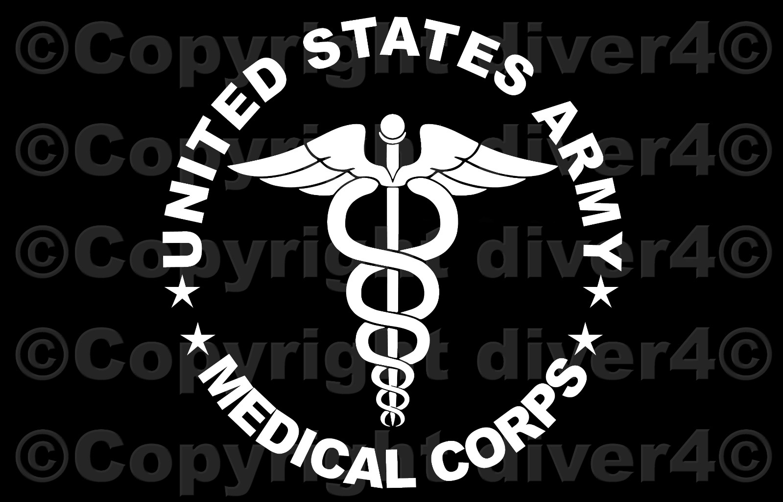 US Army Medical Corps with Caduceus Window Decal Bumper Sticker US Seller