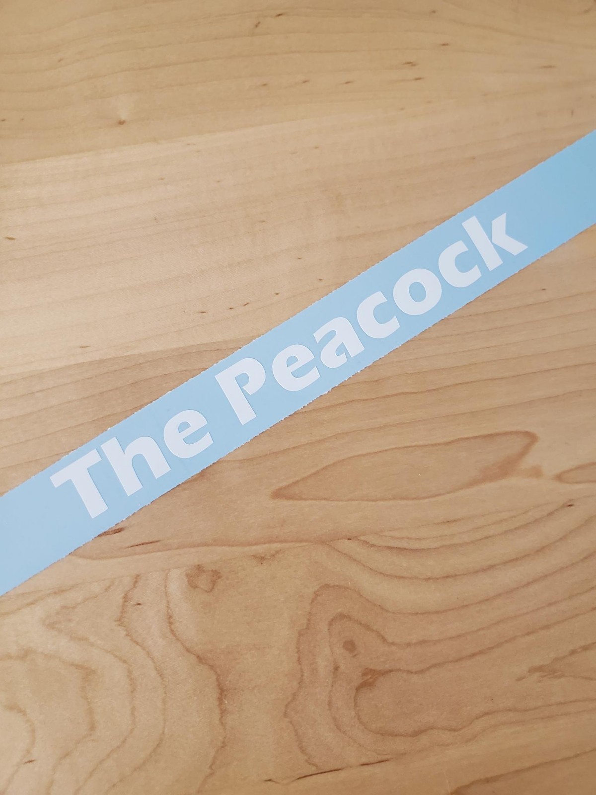 “The Peacock” RV NICKNAME LOGO Trailer Camper decals stickers 2 Gloss white 10″