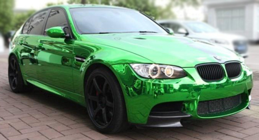 12″ x 60″ Green Chrome Mirror Vinyl Film Wrap Sticker Stretchable 1ft x 5ft