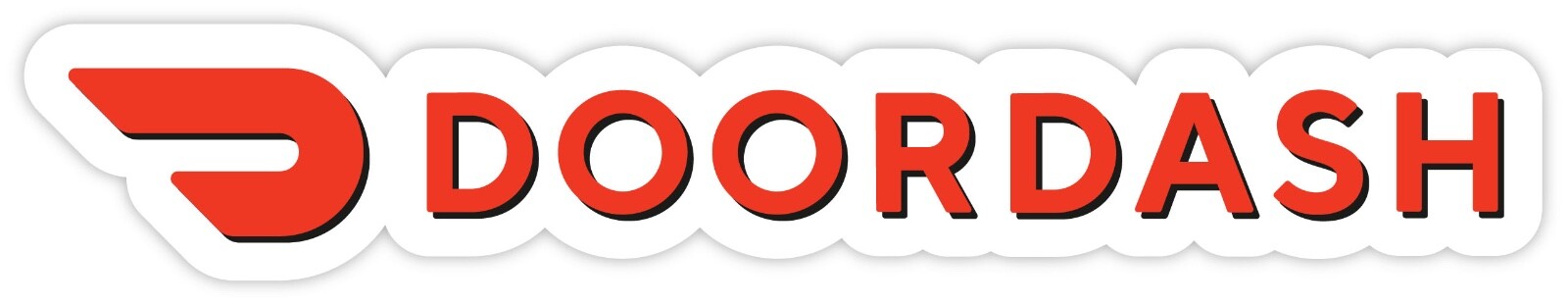 Doordash sticker decal 8″ x 2″