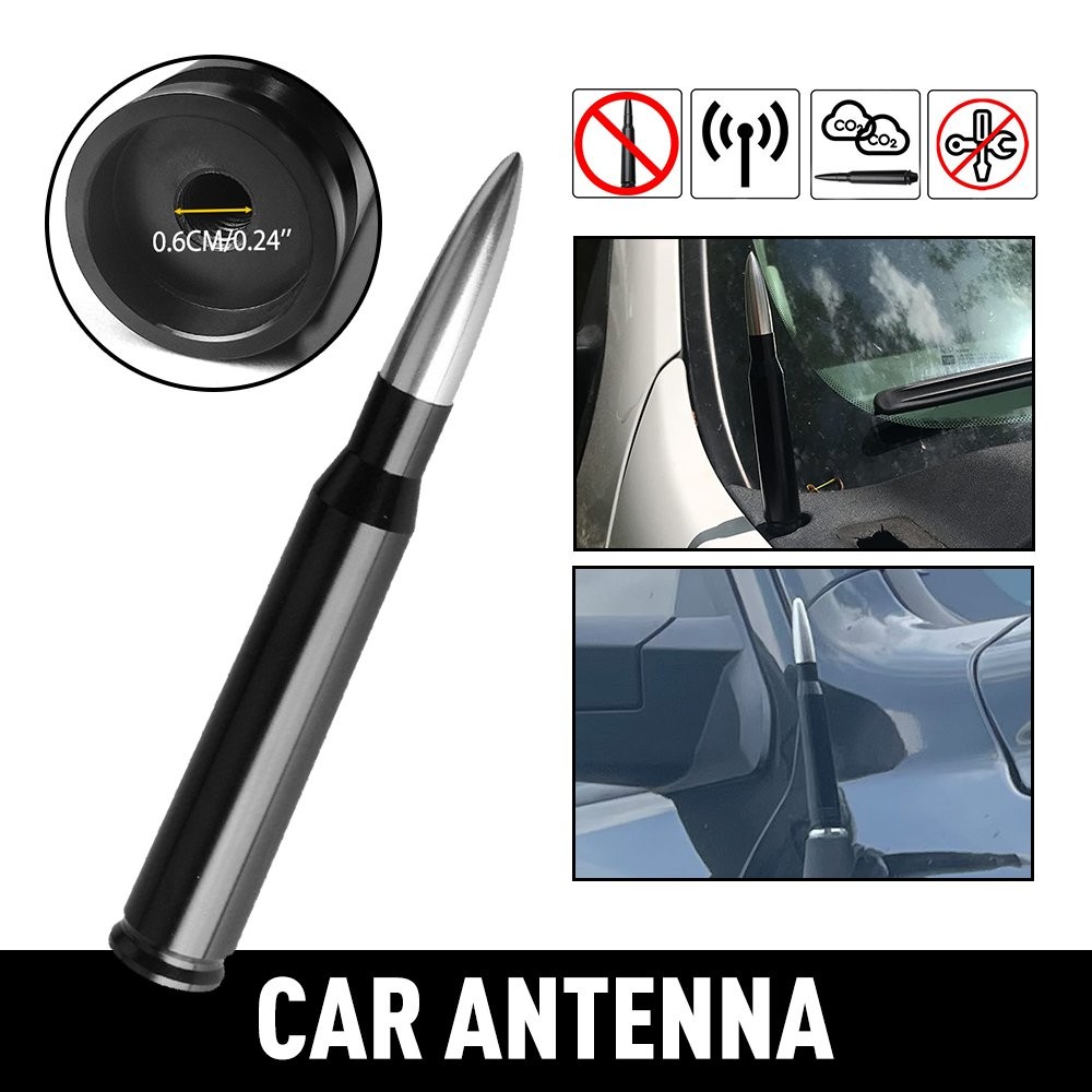 Chrome Silver Bullet Antenna Compatible Fit For Dodge Ram All Years All Models A