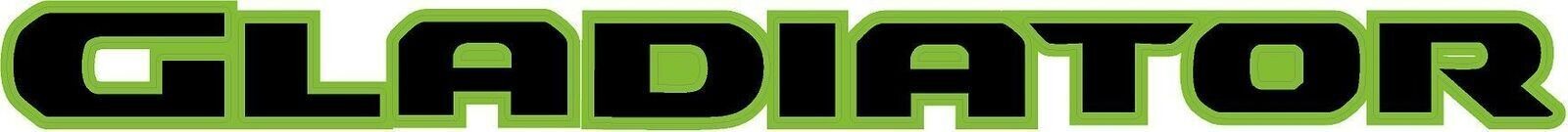 Gladiator JT Hood Decal Black/Lime Green Outline 24″X1.8″
